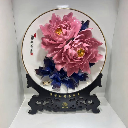 Peony porcelain crafts